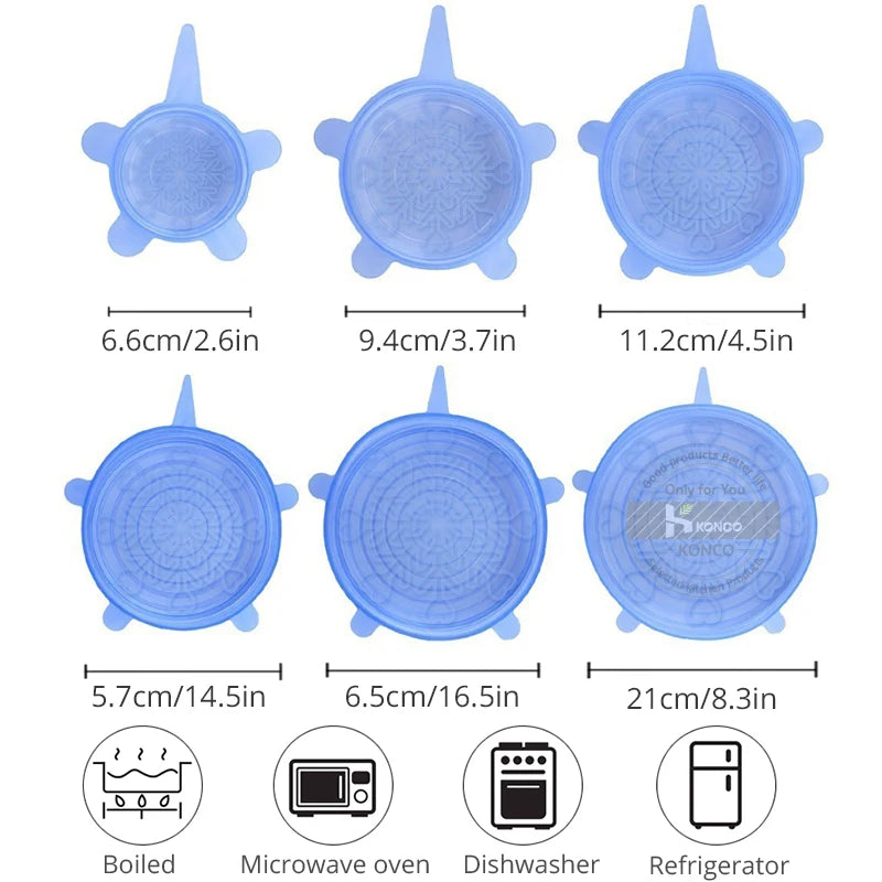 Reusable Silicone Stretch Lids