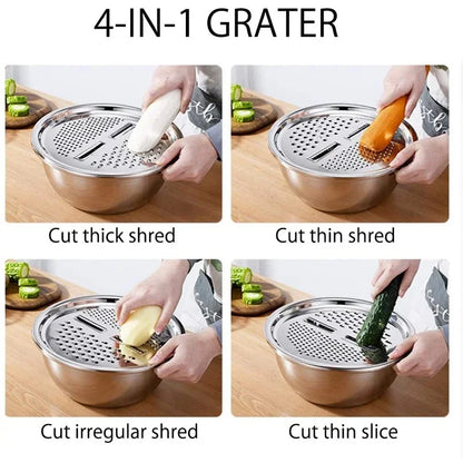 Vegetable Slicer & Grater with Drain Basket