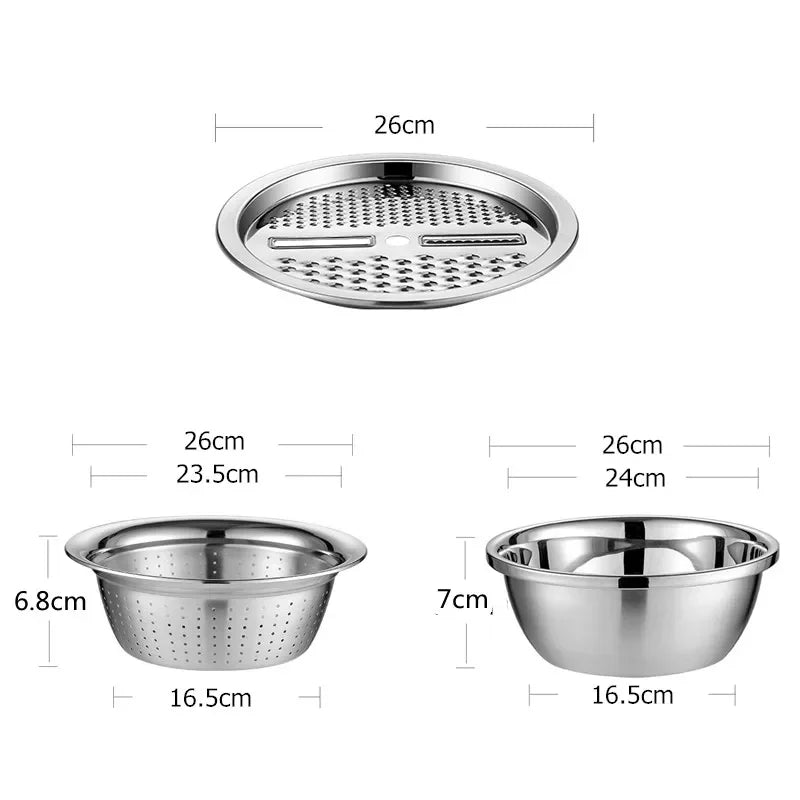 Vegetable Slicer & Grater with Drain Basket