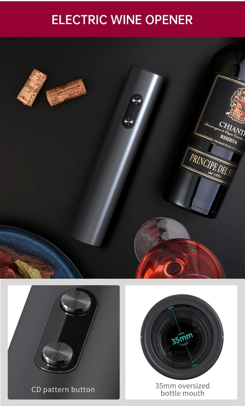 Electric Wine Bottle Opener Set