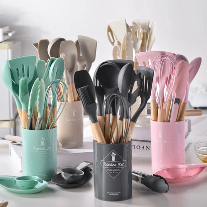 Piece Silicone Kitchen Utensil Set