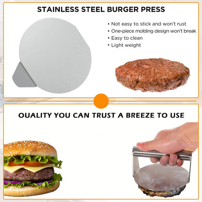 Stainless Steel Burger Press