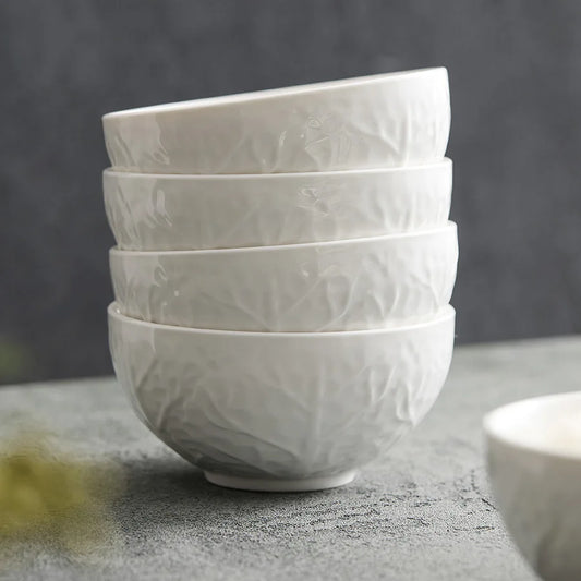 White Porcelain Rice Bowl