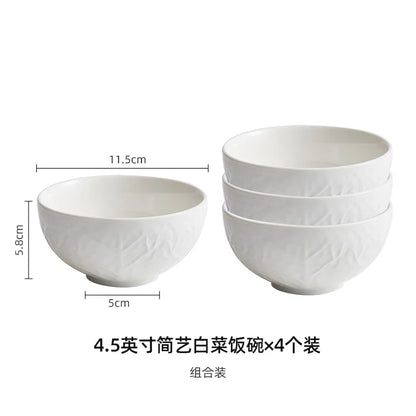 White Porcelain Rice Bowl