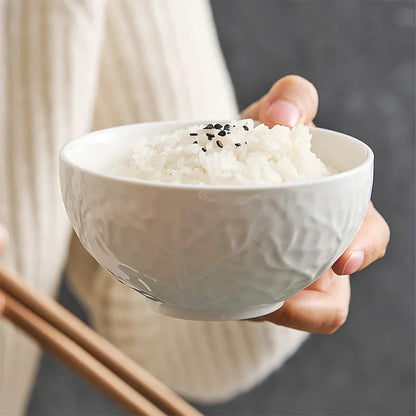 White Porcelain Rice Bowl