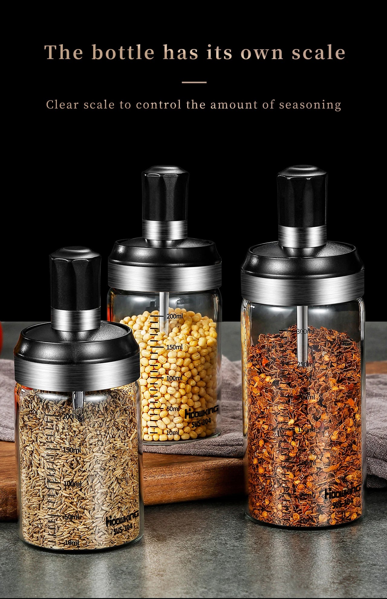 Spice Jar Organiser With Spoons