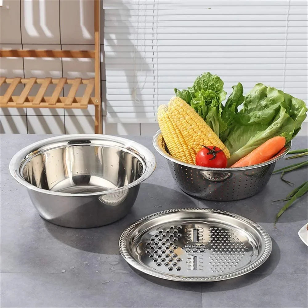 Vegetable Slicer & Grater with Drain Basket