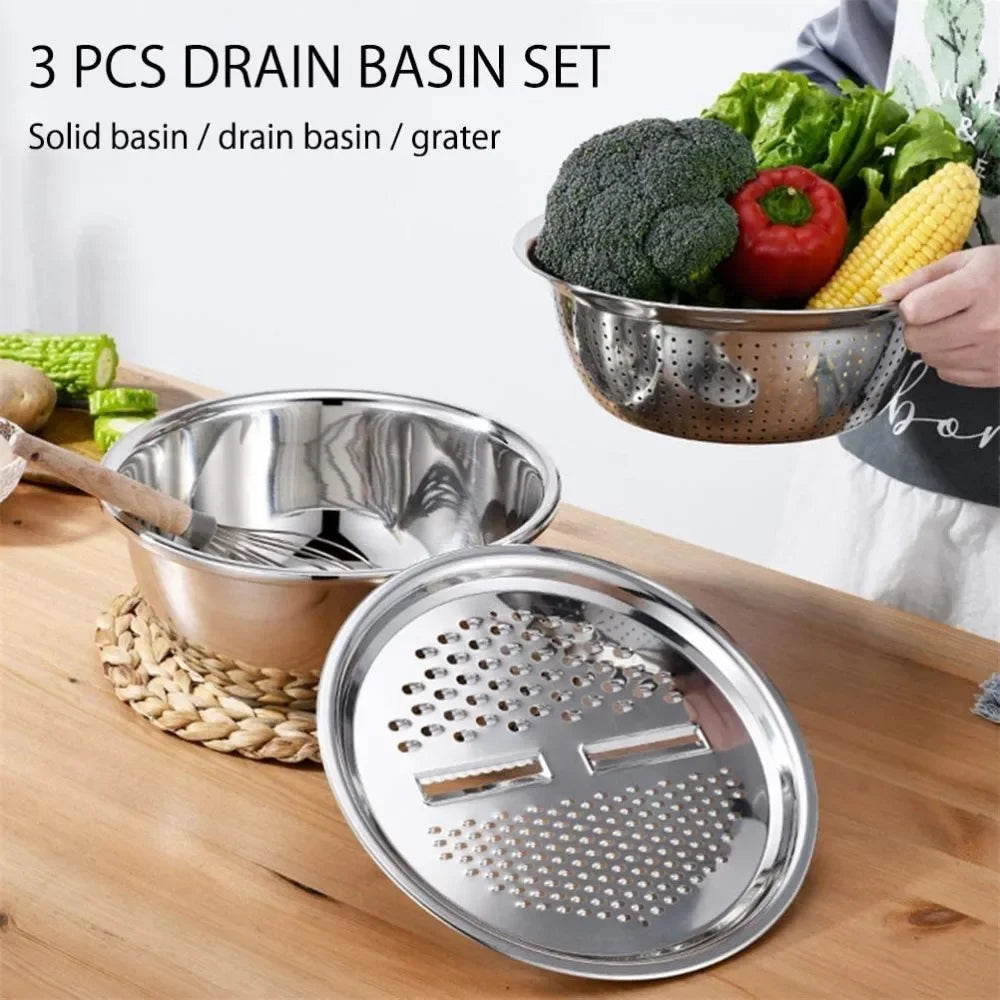 Vegetable Slicer & Grater with Drain Basket