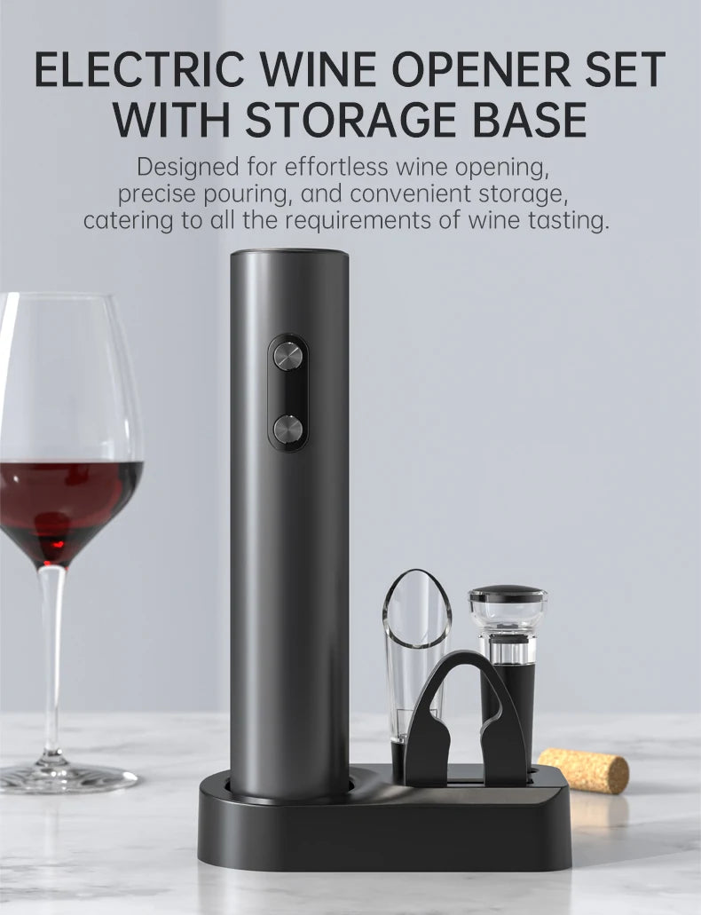 Electric Wine Bottle Opener Set