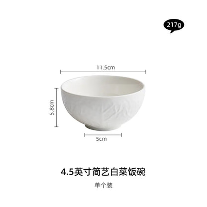 White Porcelain Rice Bowl