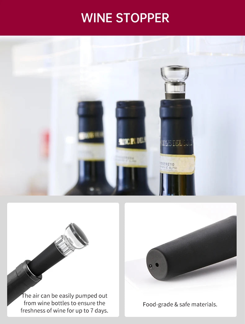 Electric Wine Bottle Opener Set