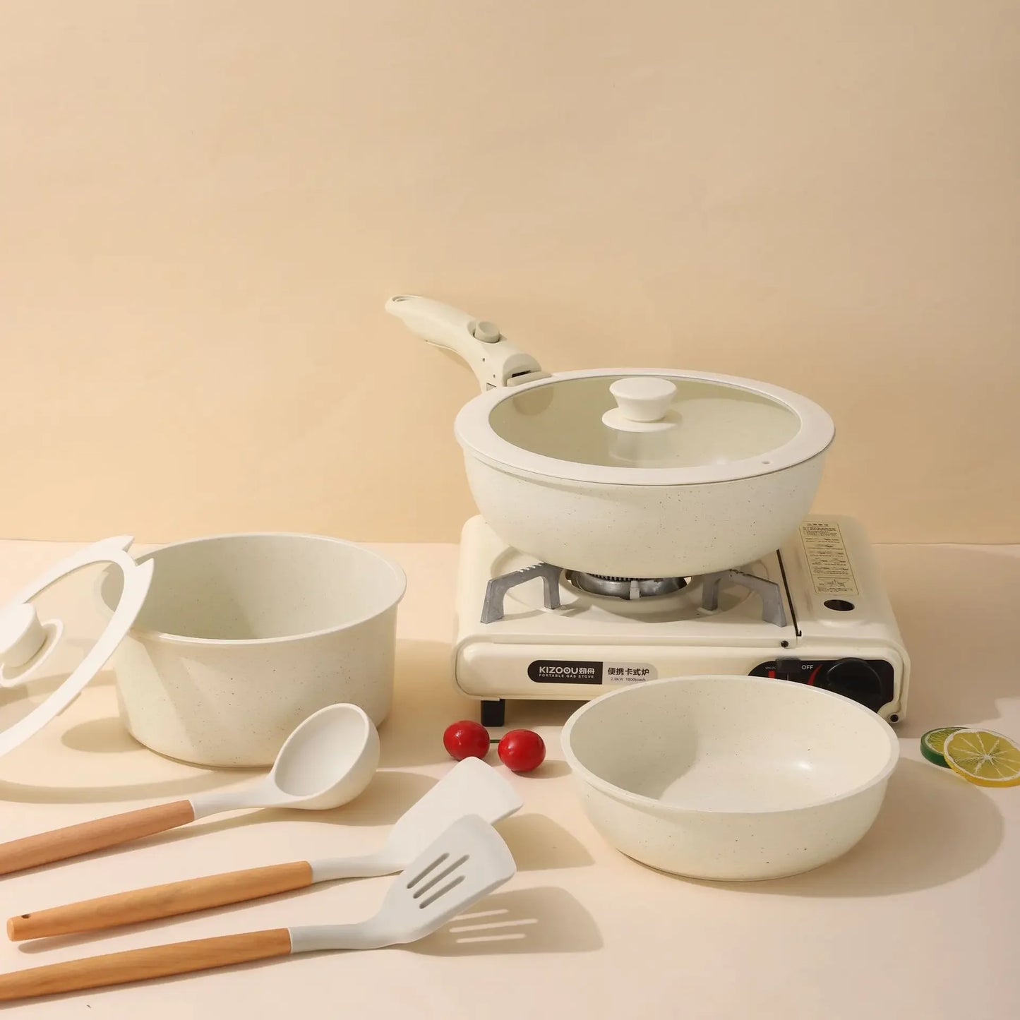 Removable Handle Kitchen Cookware Set