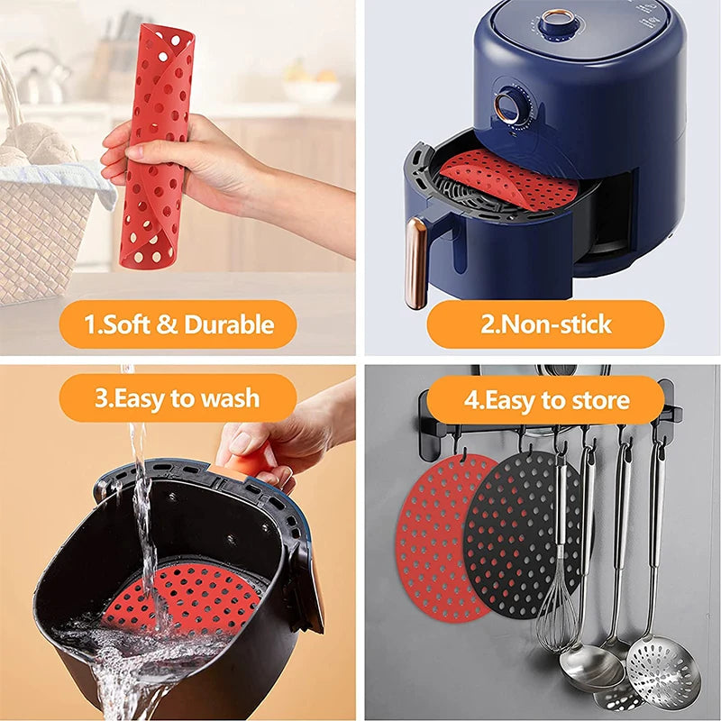 Reusable Silicone Air Fryer Mat