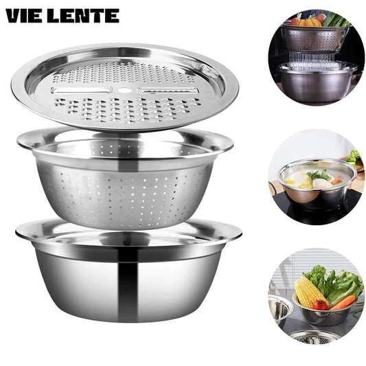 Vegetable Slicer & Grater with Drain Basket