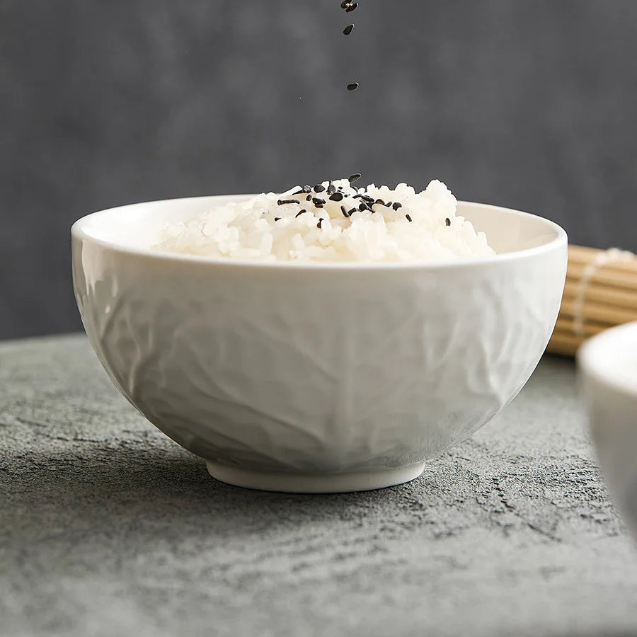 White Porcelain Rice Bowl