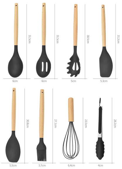 Piece Silicone Kitchen Utensil Set