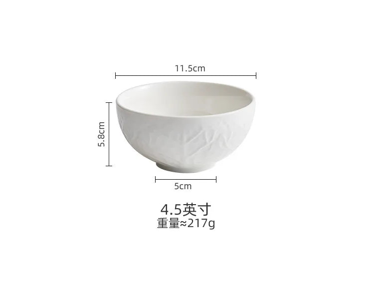 White Porcelain Rice Bowl