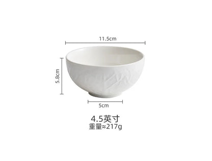 White Porcelain Rice Bowl