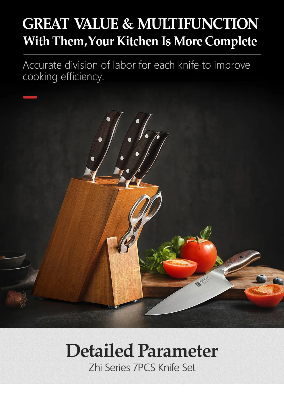 Xinzuo Professional 7-Piece Knife Set