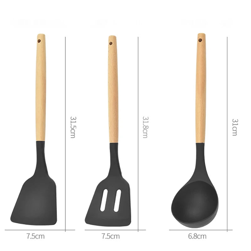 Piece Silicone Kitchen Utensil Set